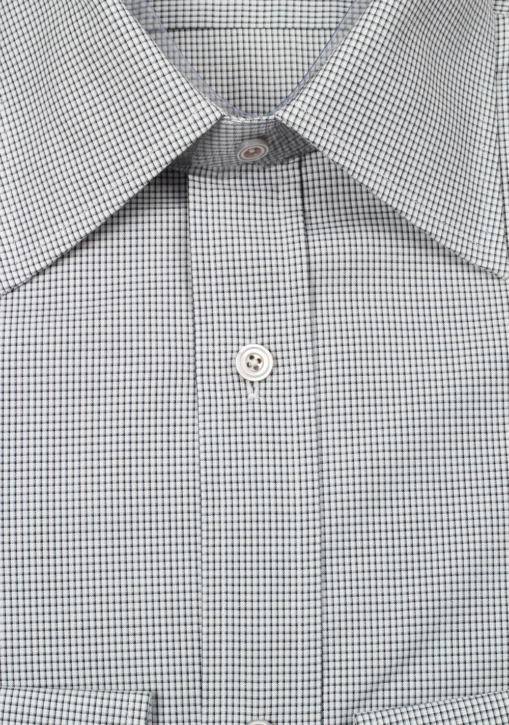 TOM FORD Checked White Gray Dress Shirt Size 40 / 15,75 U.S.