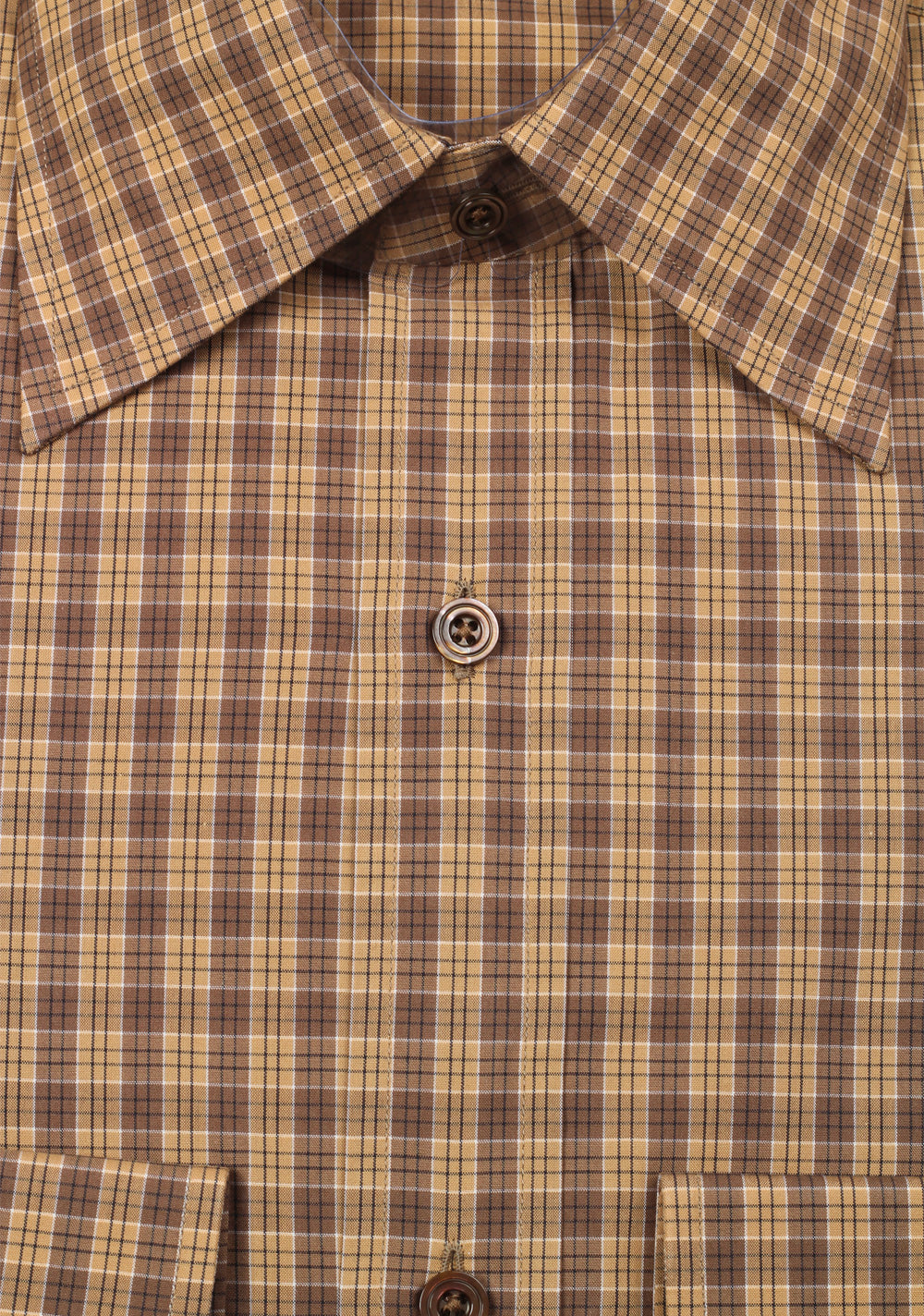TOM FORD Checked Brown Dress Shirt Size 40 / 15,75 U.S.