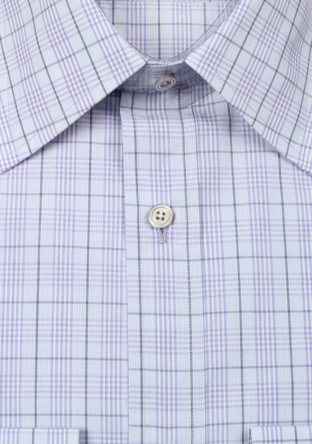 TOM FORD Checked Purple Dress Shirt Size 40 / 15,75 U.S.