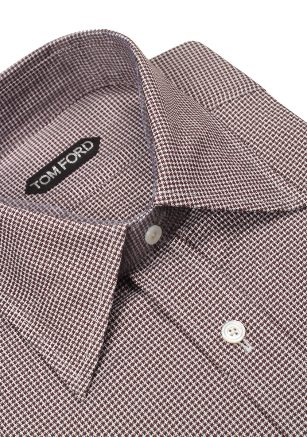 TOM FORD Checked Brown Dress Shirt Size 40 / 15,75 U.S.