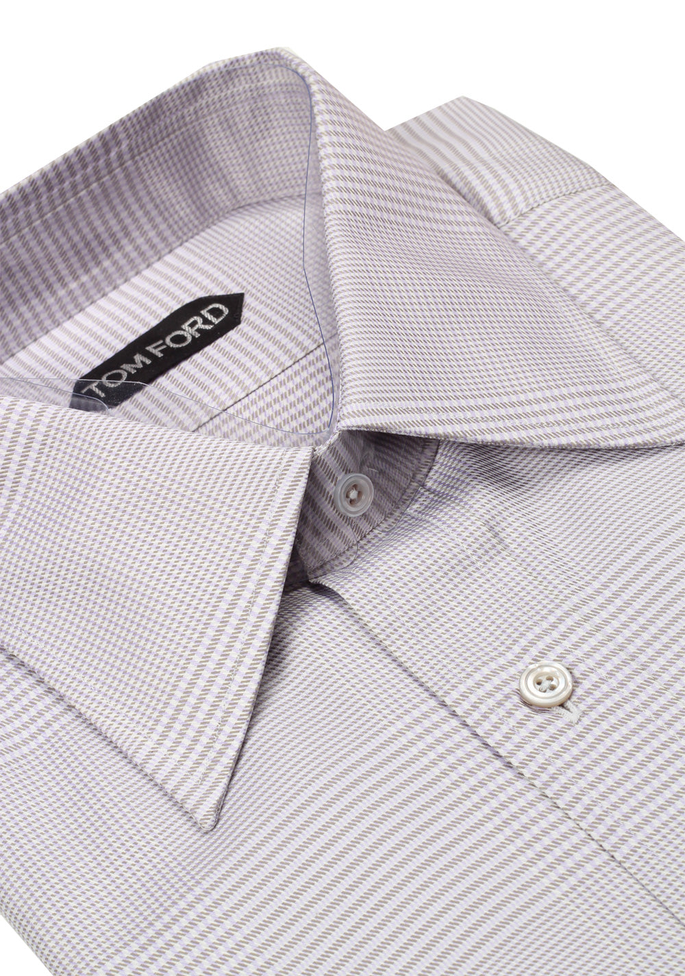 TOM FORD Checked Purple Dress Shirt Size 40 / 15,75 U.S.
