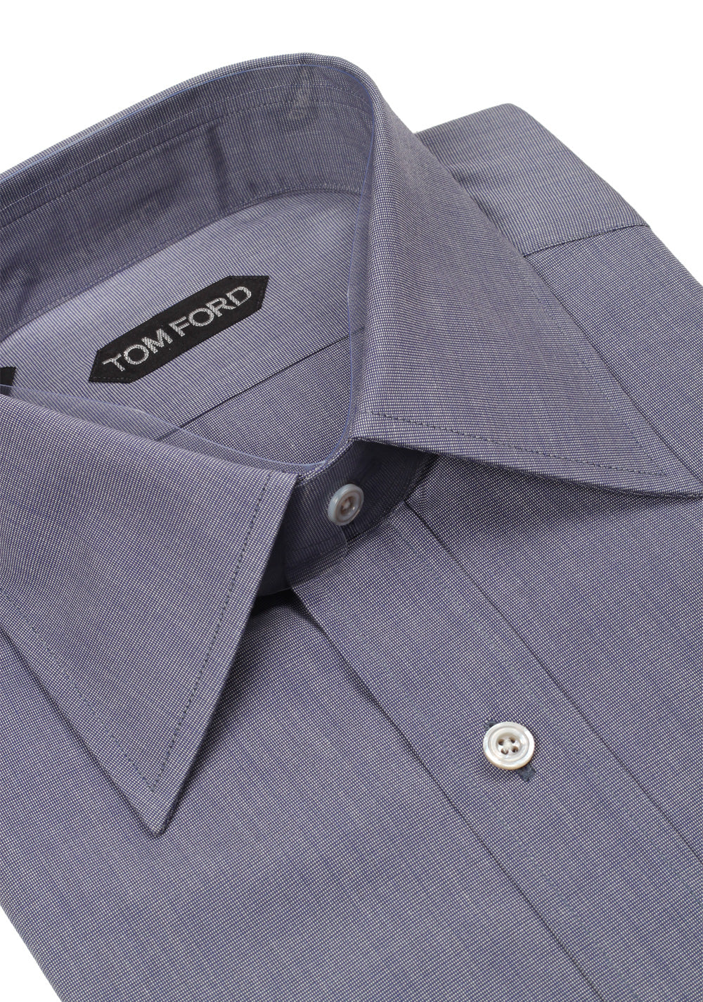 TOM FORD Solid Blue Dress Shirt Size 40 / 15,75 U.S.