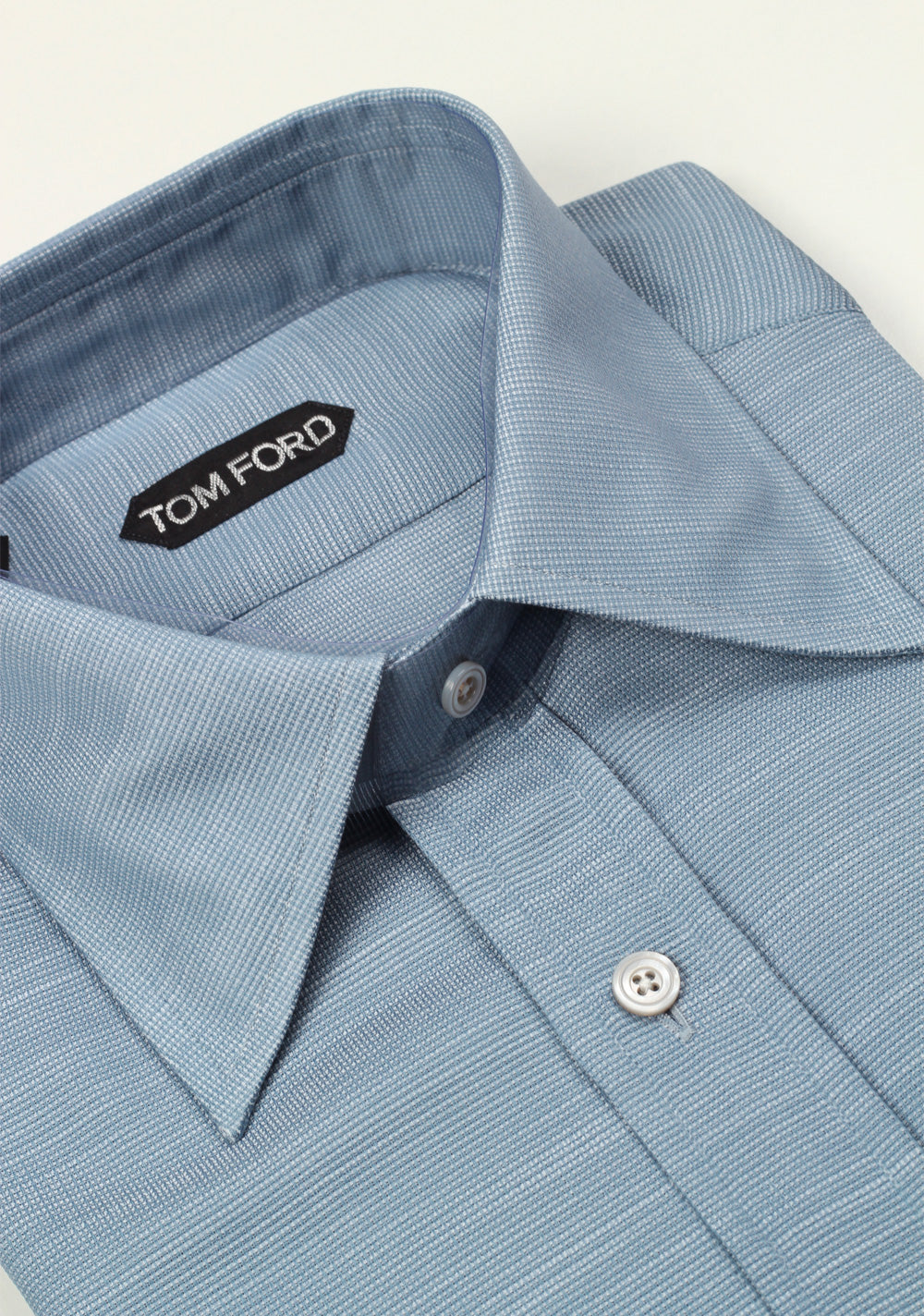 TOM FORD Solid Blue Dress Shirt Size 40 / 15,75 U.S.