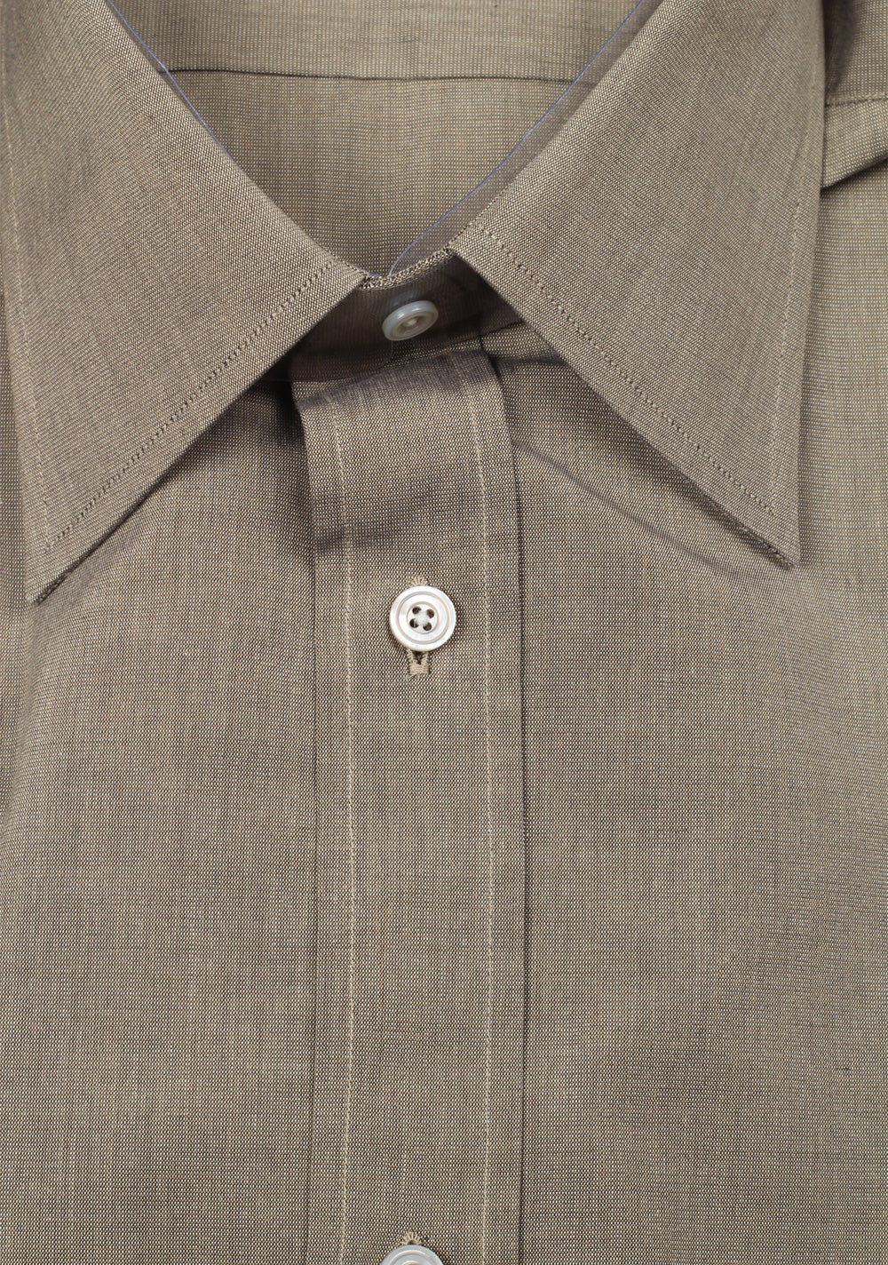 TOM FORD Solid Blue Grayish Brown Shirt Size 40 / 15,75 U.S.
