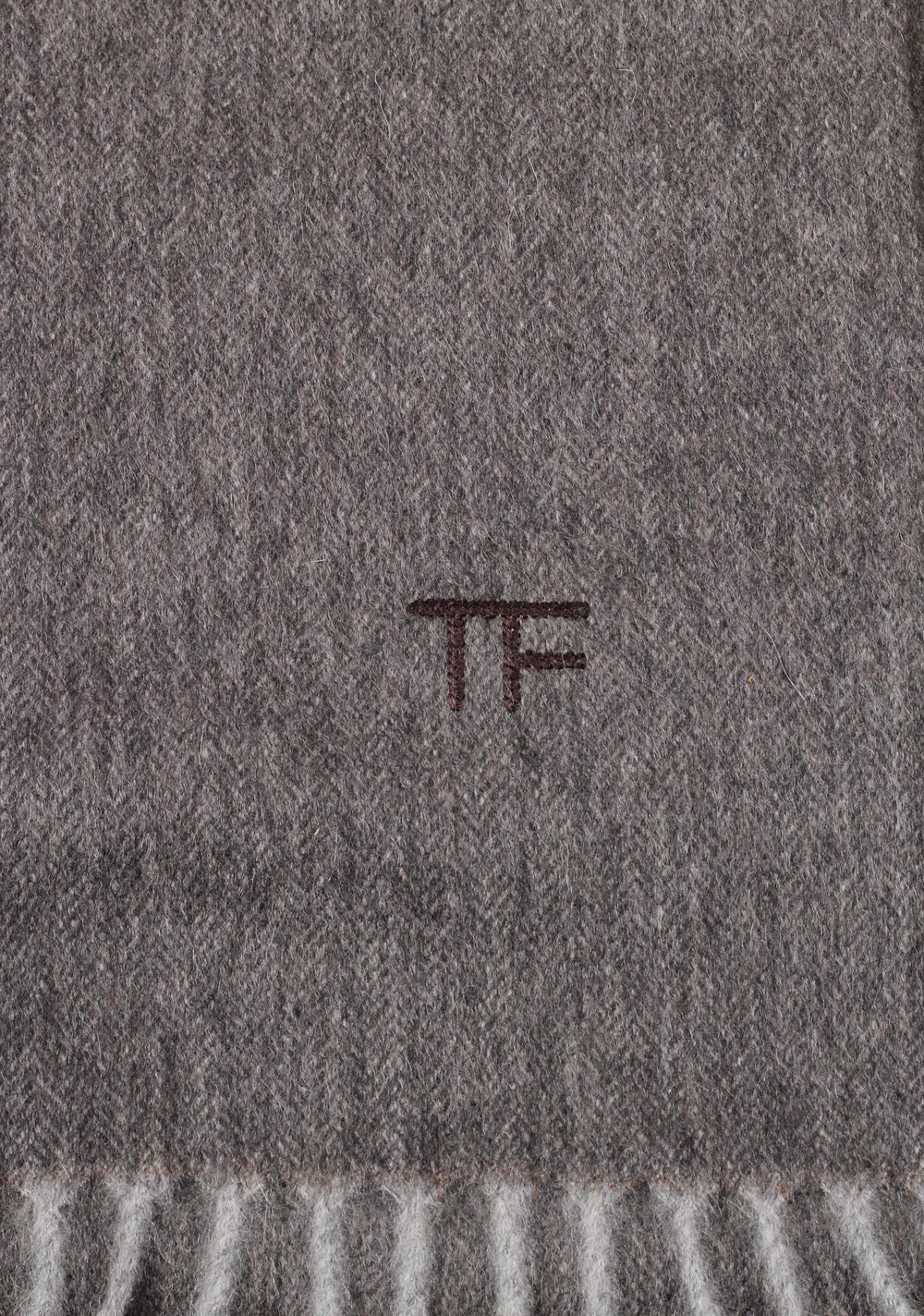 Tom Ford Gray Cashmere Signature Scarf 110" / 10.5"