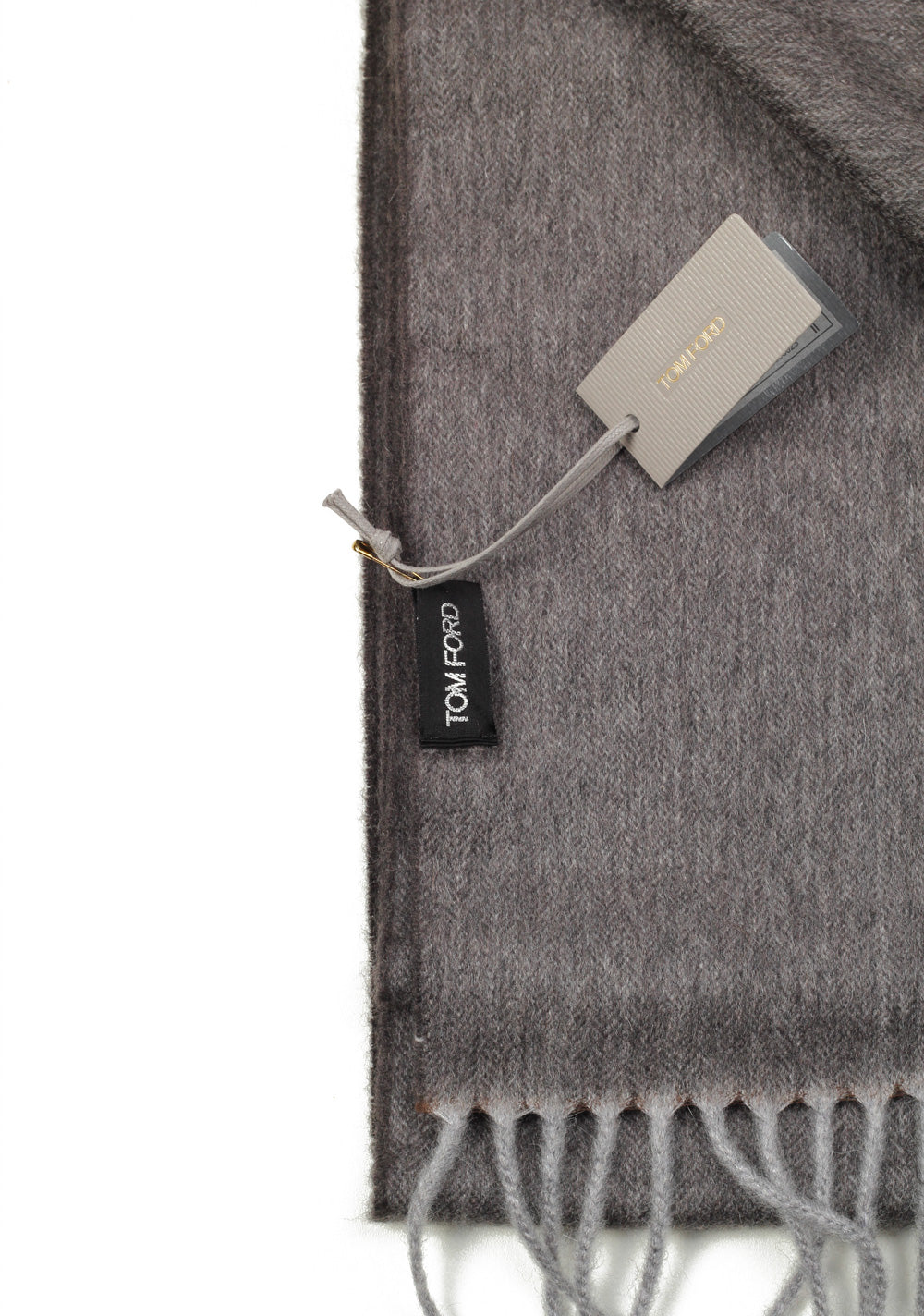 Tom Ford Gray Cashmere Signature Scarf 110" / 10.5"