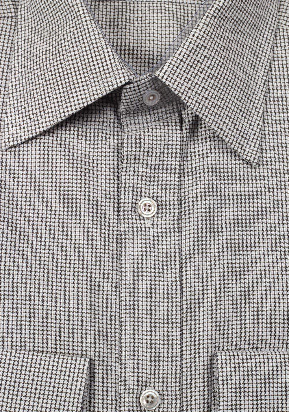 TOM FORD Checked White Gray Dress Shirt Size 40 / 15,75 U.S.