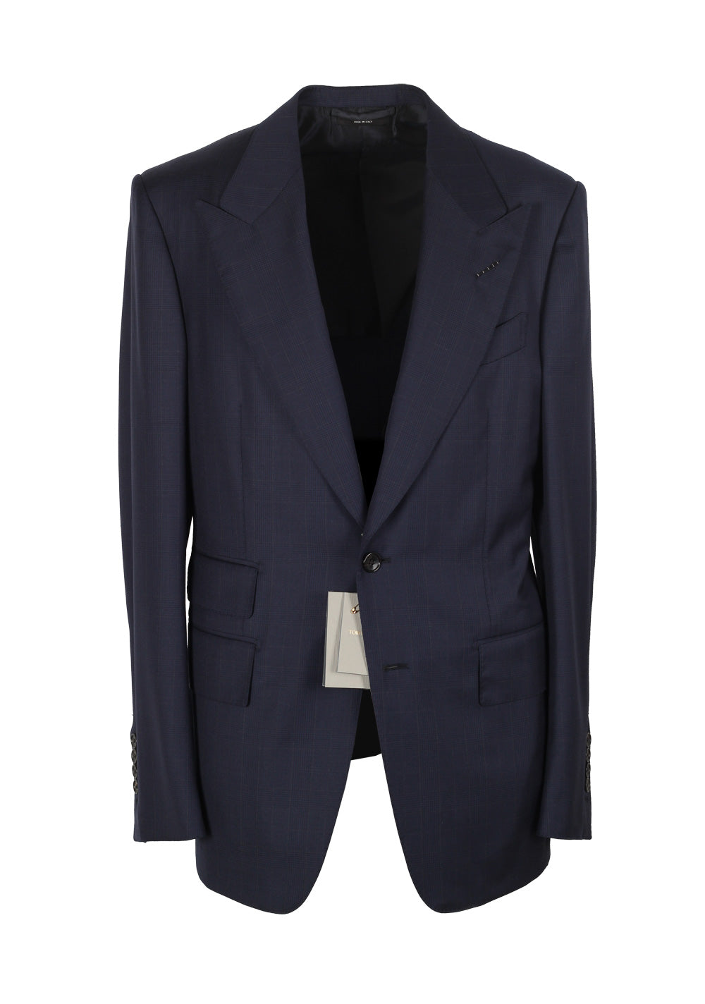 TOM FORD Shelton Checked Blue Sport Coat Size 48 / 38R U.S. In Wool