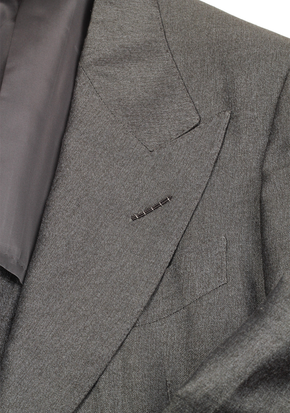 TOM FORD Shelton Gray Suit Size 46 / 36R U.S. In Silk Linen