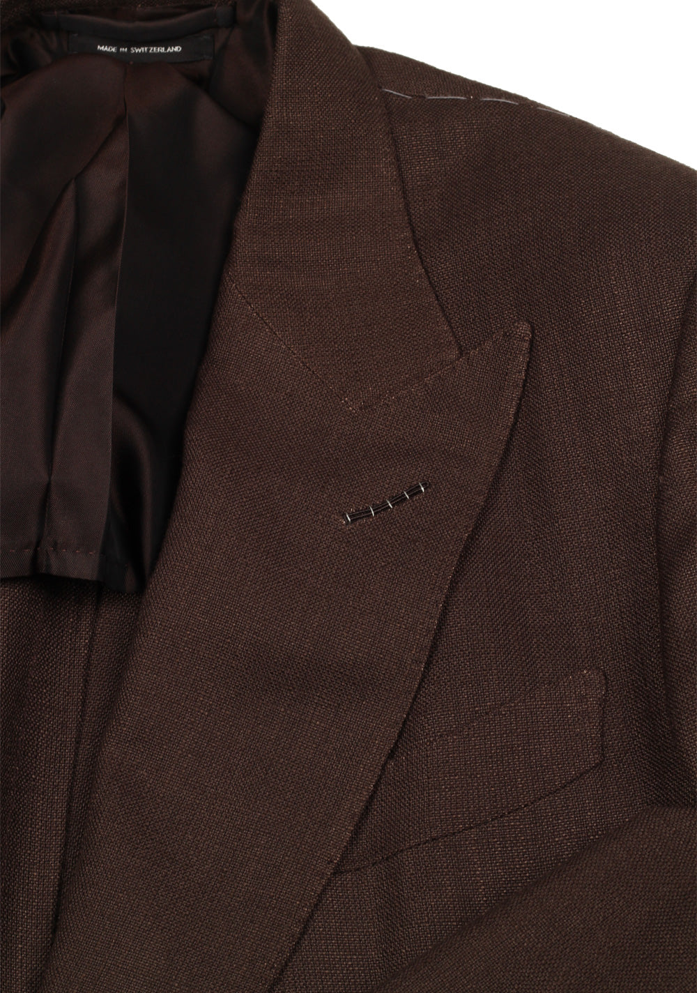 TOM FORD Shelton Double Breasted Brown Suit Size 46 / 36R U.S. Wool