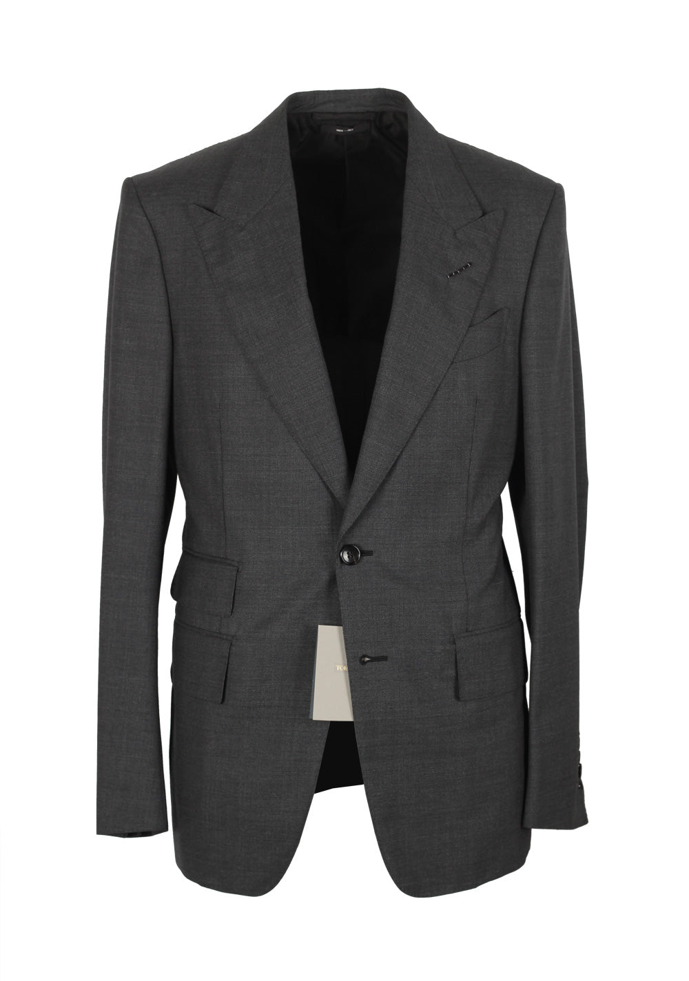 TOM FORD Shelton Gray Checked Suit Size 46 / 36R U.S. In Wool