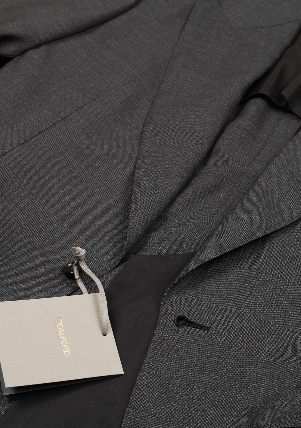 TOM FORD Shelton Gray Checked Suit Size 46 / 36R U.S. In Wool