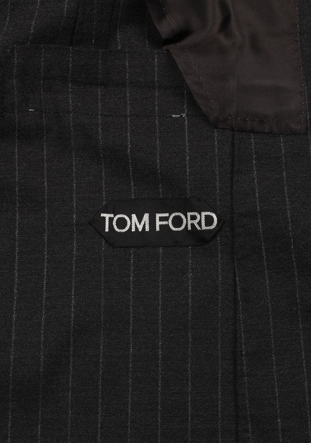 TOM FORD Shelton Charcoal Striped Suit Size 46 / 36R U.S. In Wool