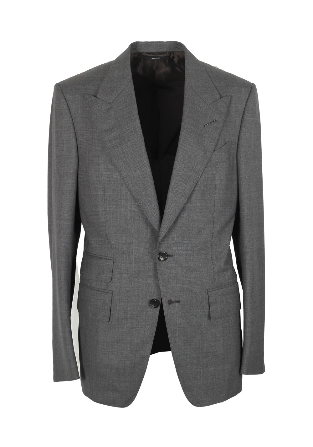 TOM FORD Shelton Gray Checked Suit Size 46 / 36R U.S. In Wool