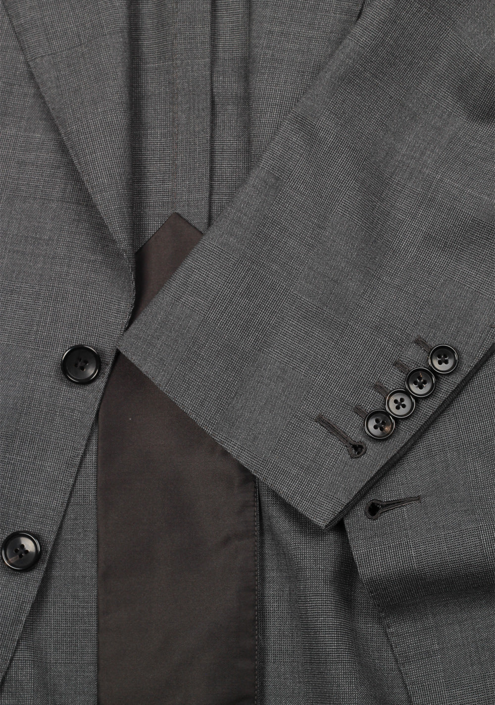 TOM FORD Shelton Gray Checked Suit Size 46 / 36R U.S. In Wool