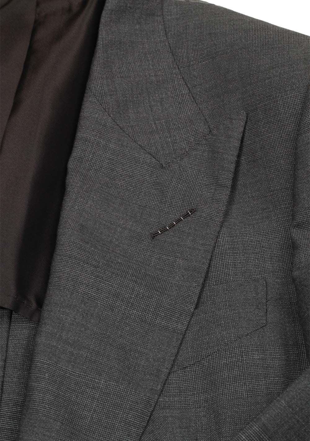 TOM FORD Shelton Gray Checked Suit Size 46 / 36R U.S. In Wool