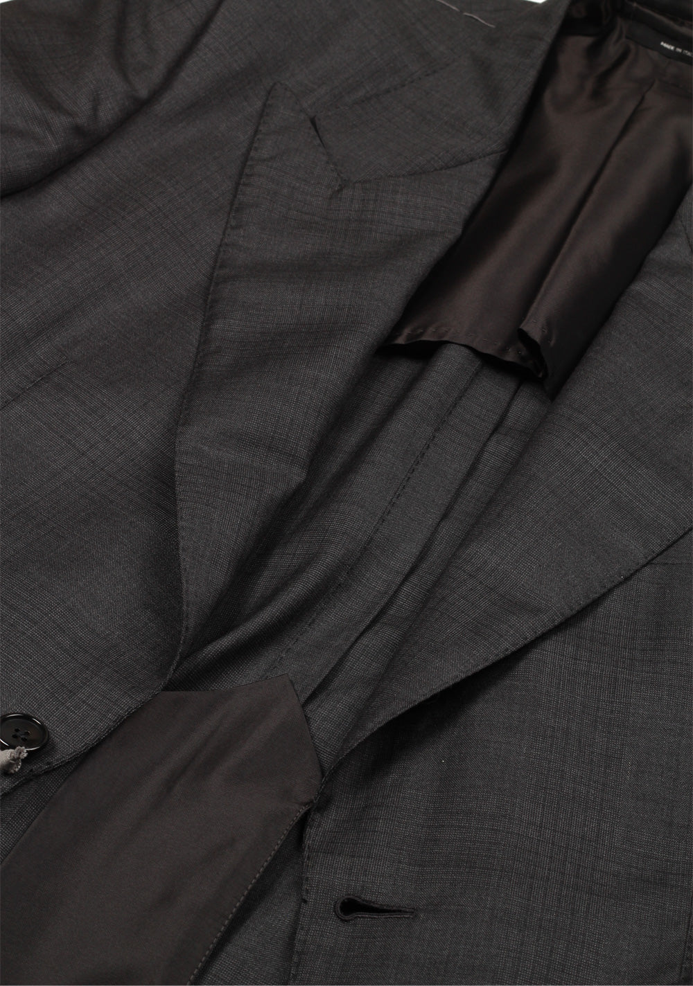 TOM FORD Shelton Gray Checked Suit Size 46 / 36R U.S. In Wool Silk