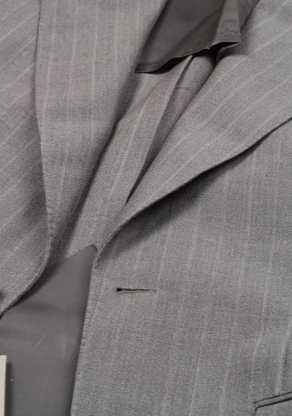TOM FORD Shelton Striped Gray Suit Size 46 / 36R U.S. In Mohair Wool