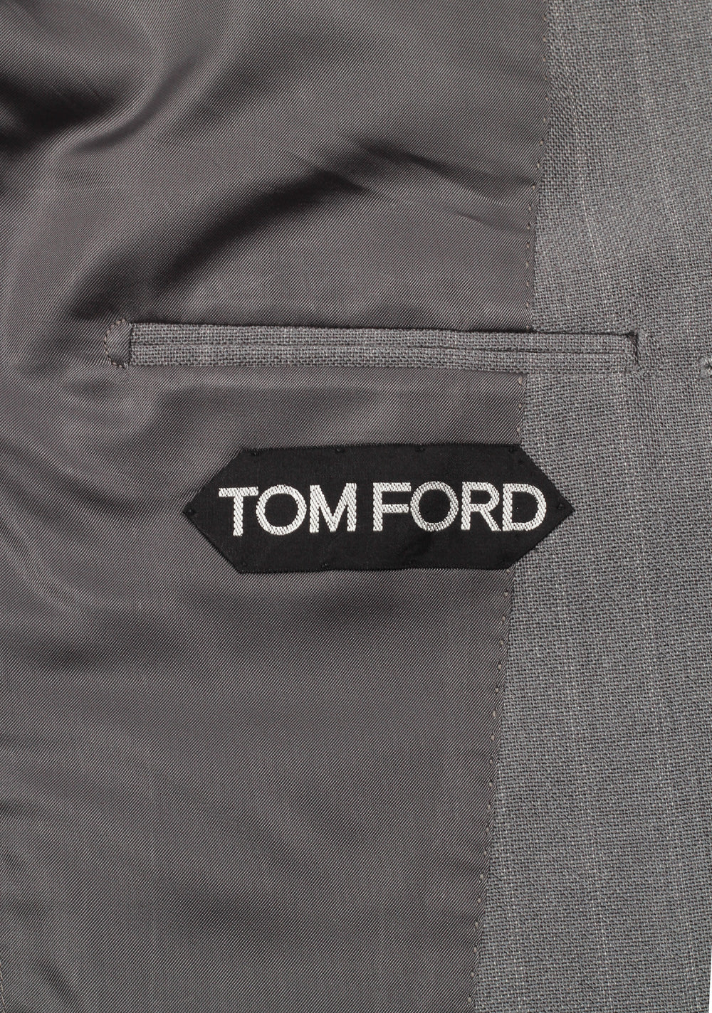 TOM FORD Shelton Striped Gray Suit Size 46 / 36R U.S. In Mohair Wool