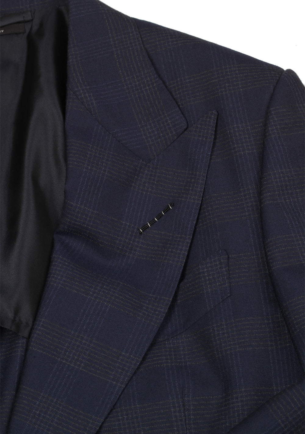 TOM FORD Shelton Checked Blue Suit Size 48 / 38R U.S. In Wool