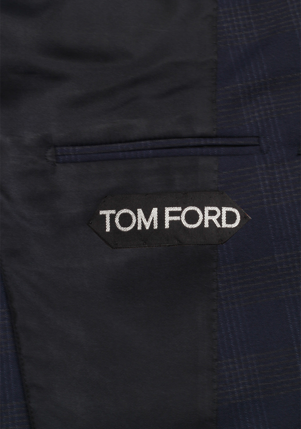TOM FORD Shelton Checked Blue Suit Size 48 / 38R U.S. In Wool