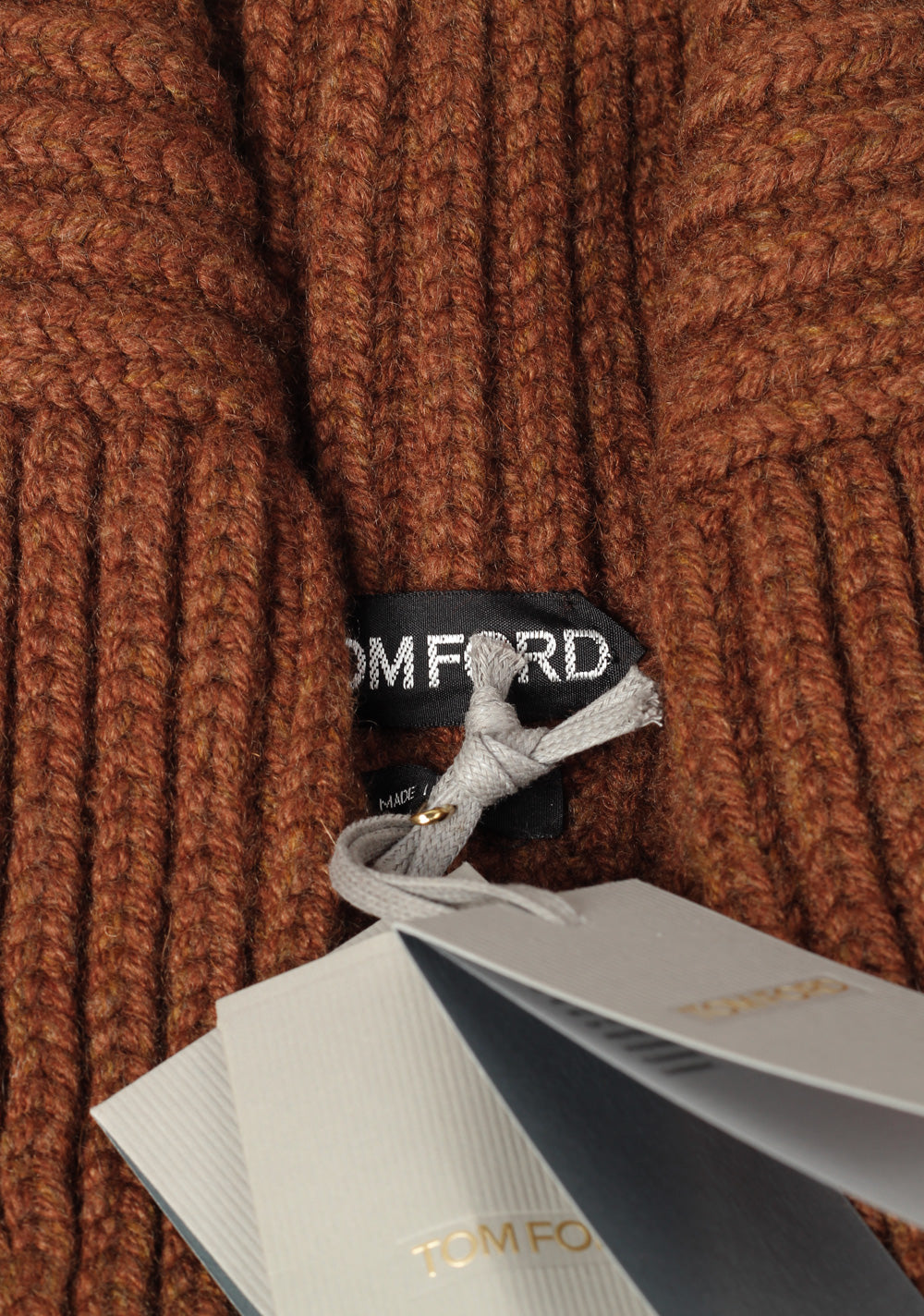 TOM FORD Brown Shawl Collar Cardigan 007 / Mcqueen Size 58 / 48R U.S. Casmere Wool
