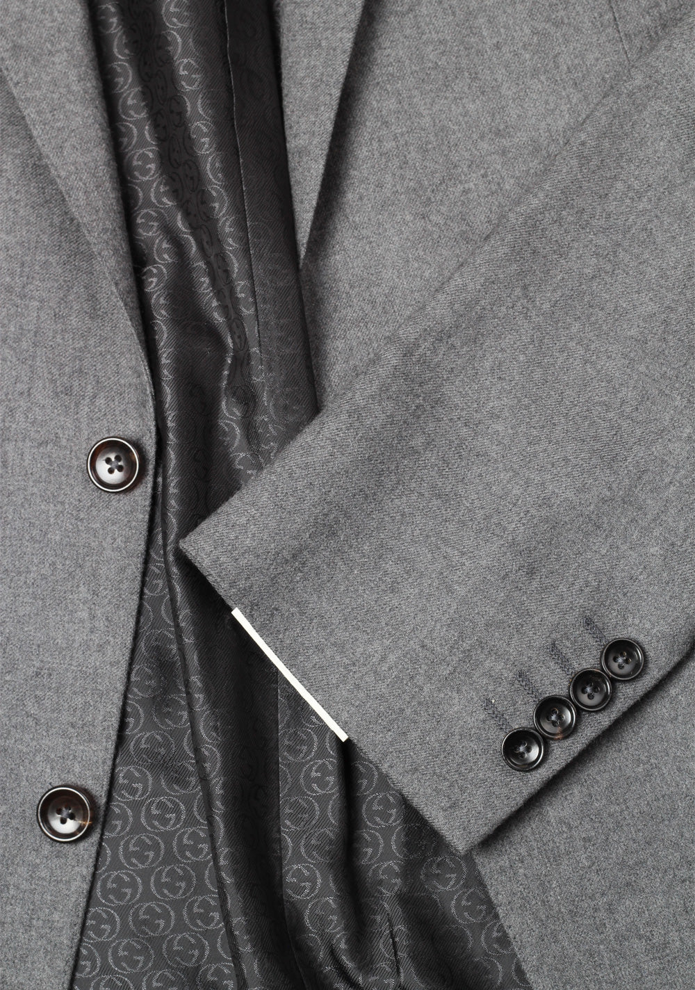 Gucci Gray Flannel Suit Size 50 / 40R U.S. In Wool