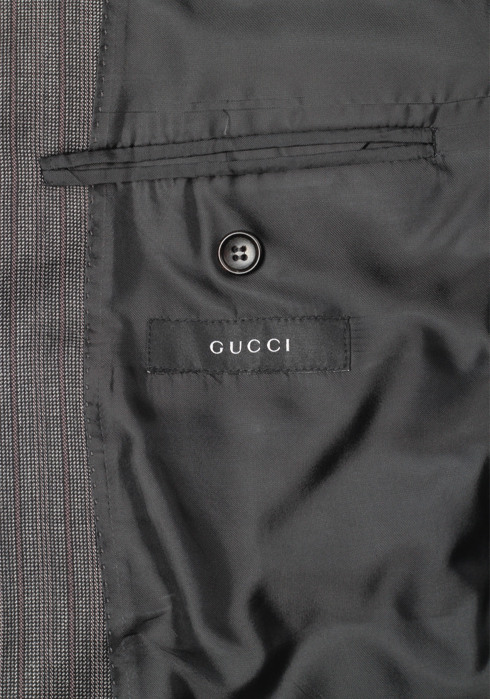 Gucci Gray Striped Suit Size 52 / 42R U.S. In Wool Mohair