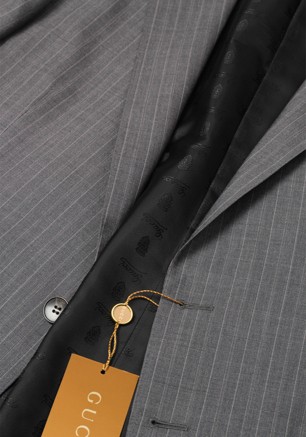 Gucci Gray Flannel Striped Suit Size 52L / 42L U.S. In Wool