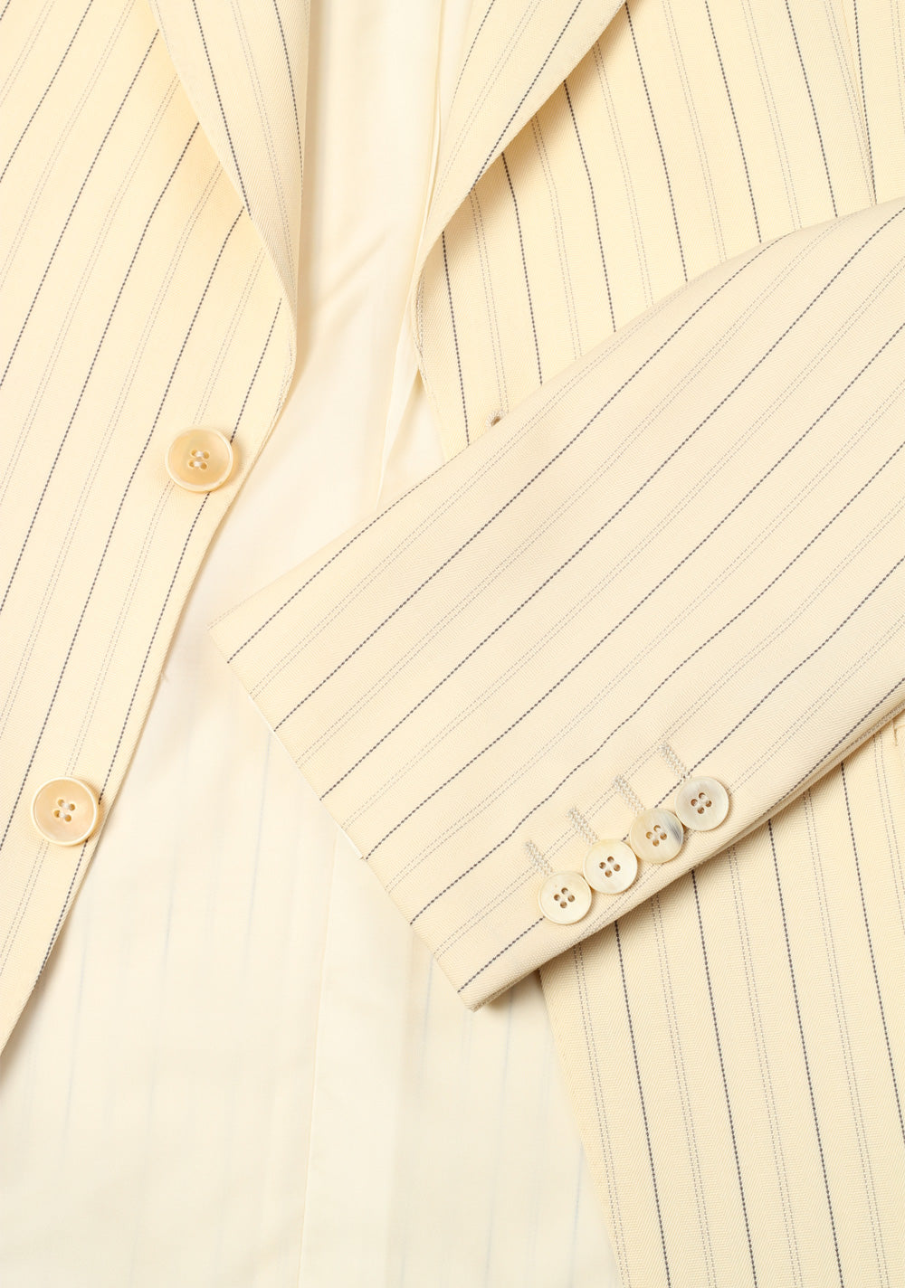 Gucci Ivory Striped Suit Size 48L / 38L U.S. In Wool