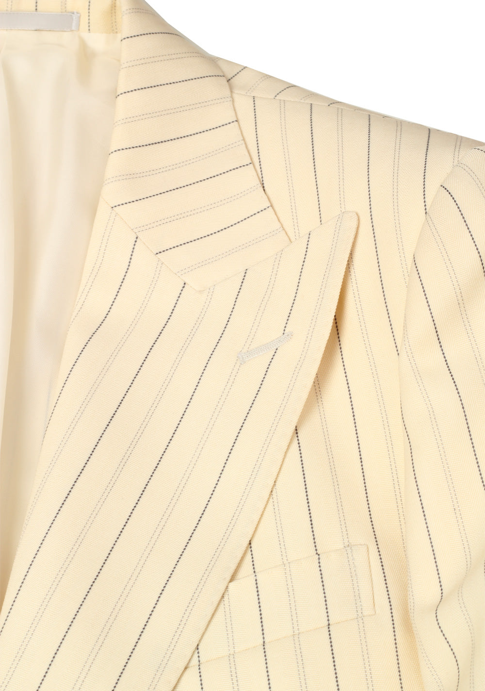 Gucci Ivory Striped Suit Size 48L / 38L U.S. In Wool