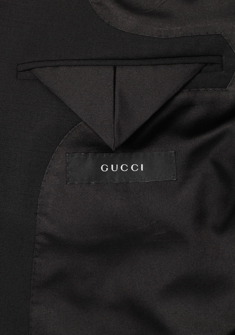 Gucci Black Tuxedo Size 56L / 46L U.S. In Wool Mohair