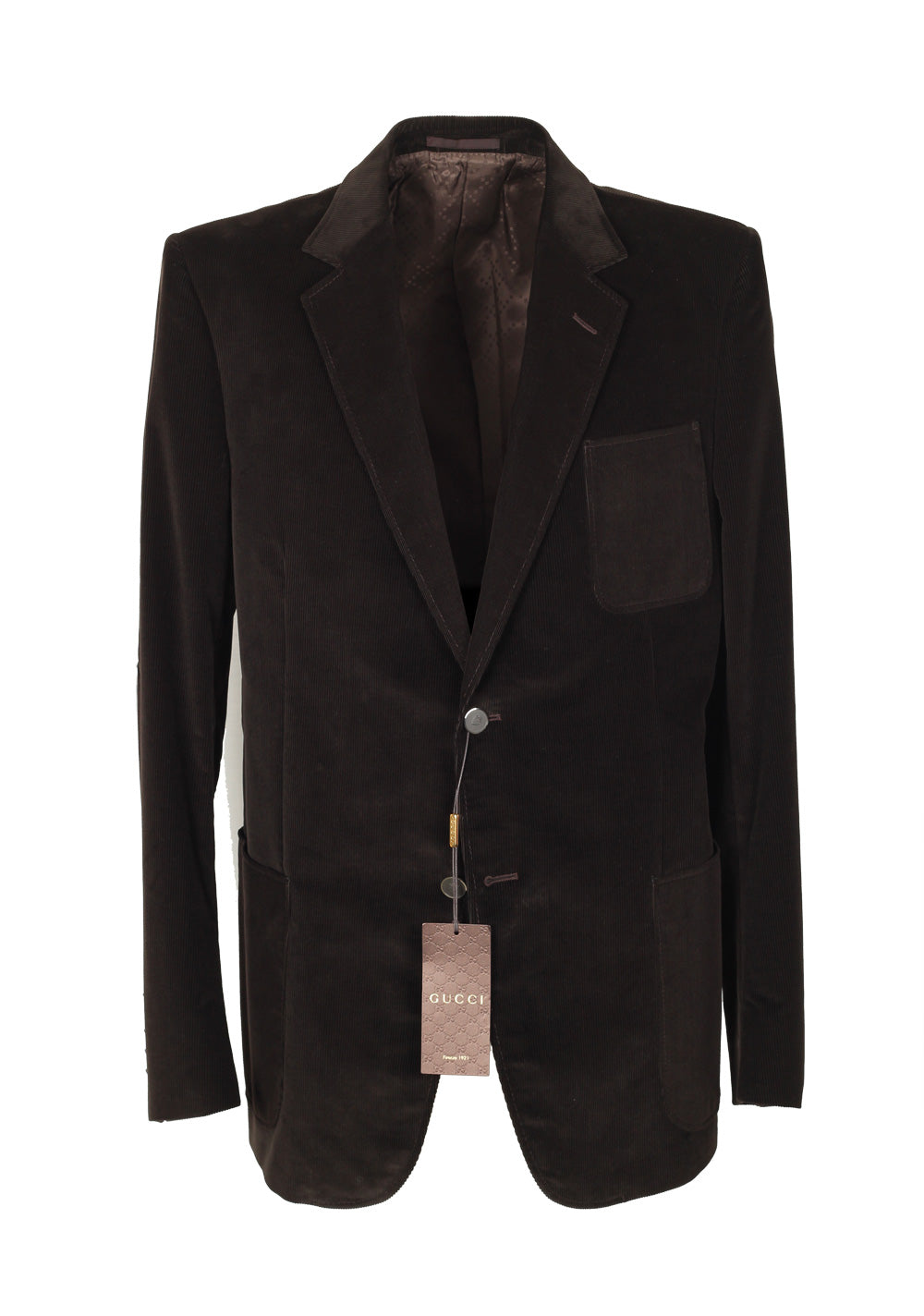 Gucci Brown Corduroy Sport Coat Size 56 / 46R U.S. In Cotton