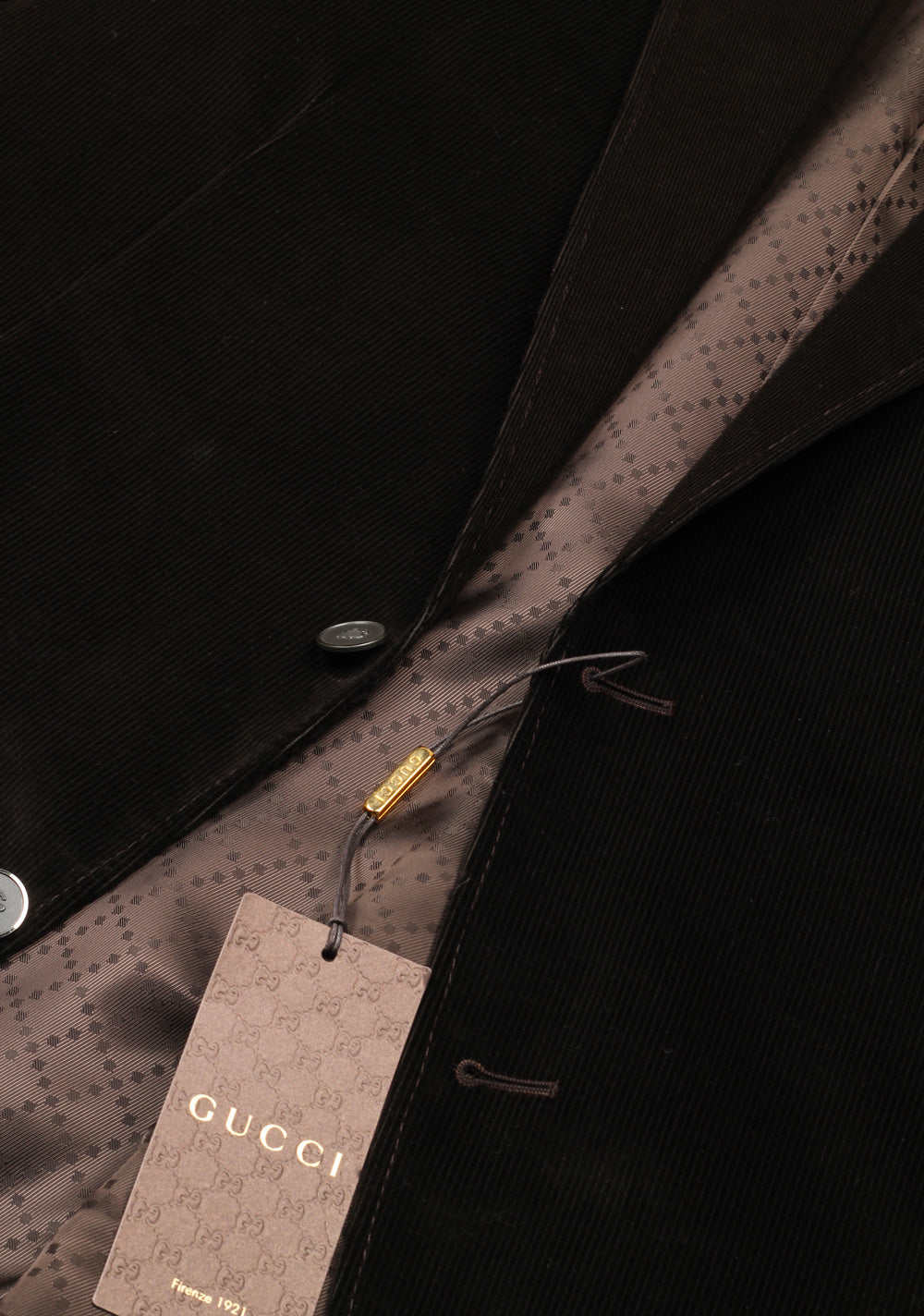 Gucci Brown Corduroy Sport Coat Size 56 / 46R U.S. In Cotton