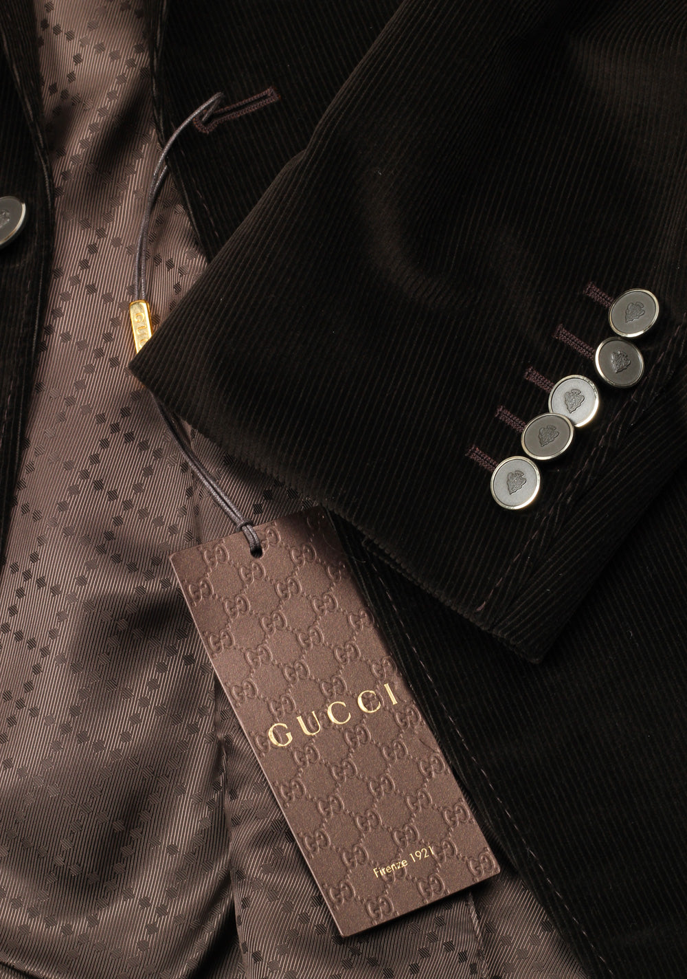 Gucci Brown Corduroy Sport Coat Size 56 / 46R U.S. In Cotton
