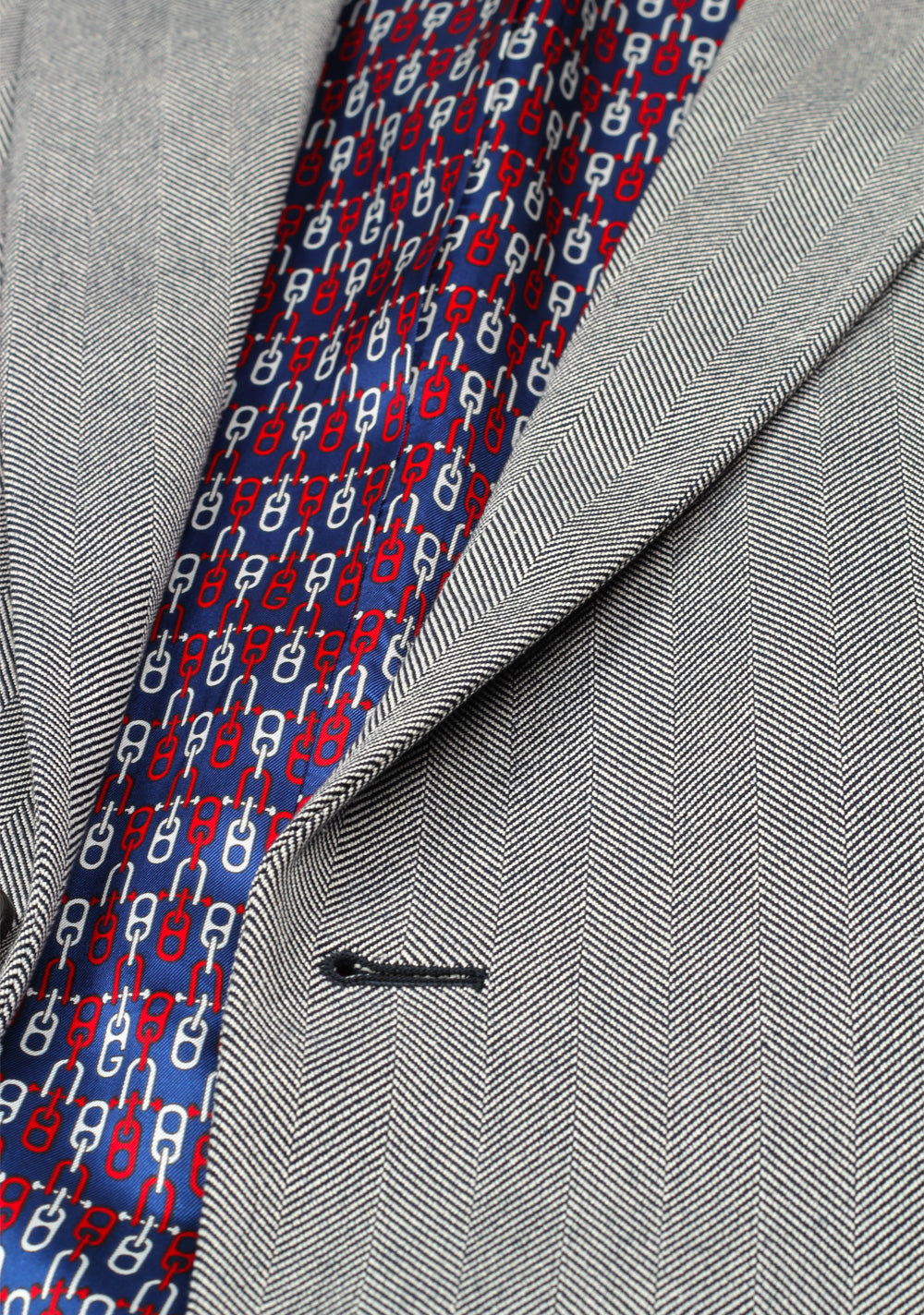 Gucci Gray Herringbone Sport Coat Size 56 / 46R U.S. In Silk Cotton