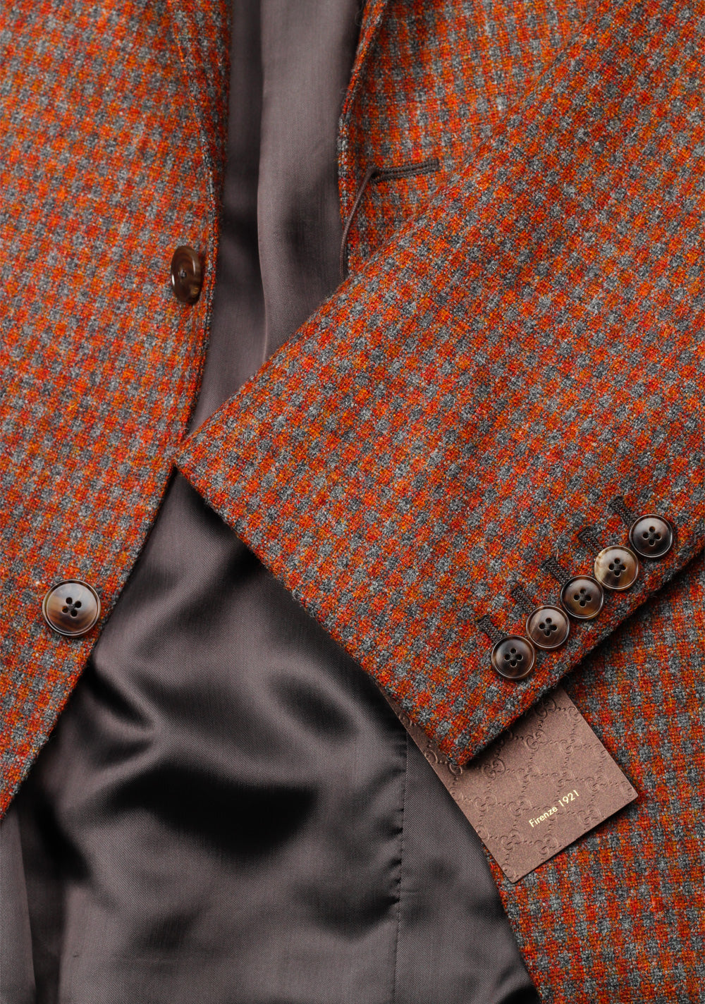 Gucci Brown Checked Sport Coat Size 54 / 44R U.S. In Wool