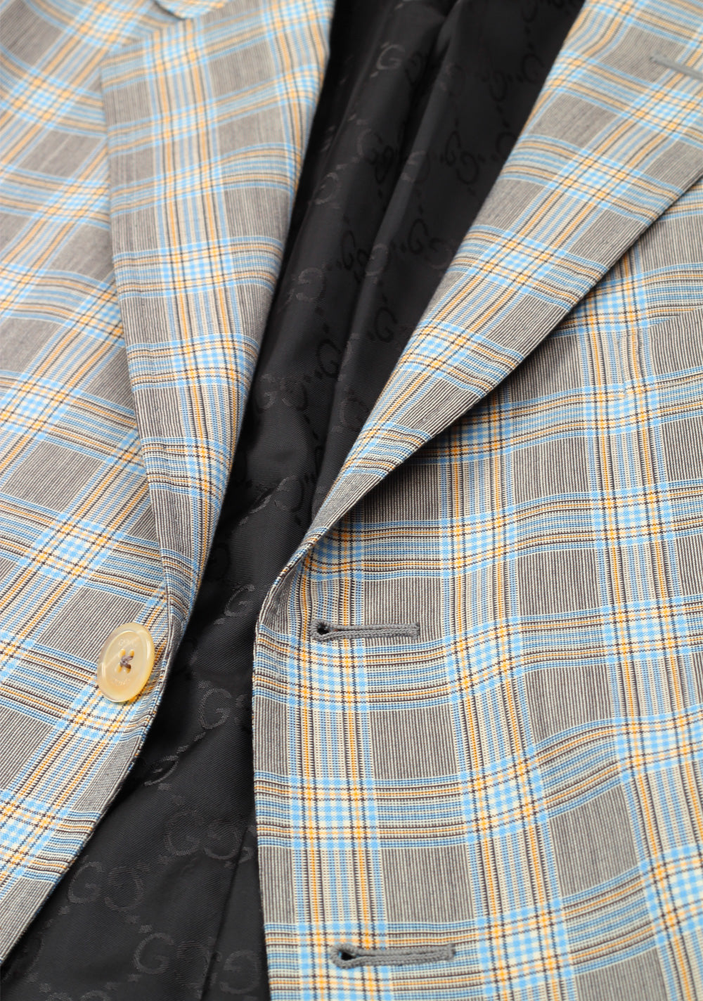 Gucci Gray Checked Sport Coat Size 52 / 42R U.S. In Wool Cotton