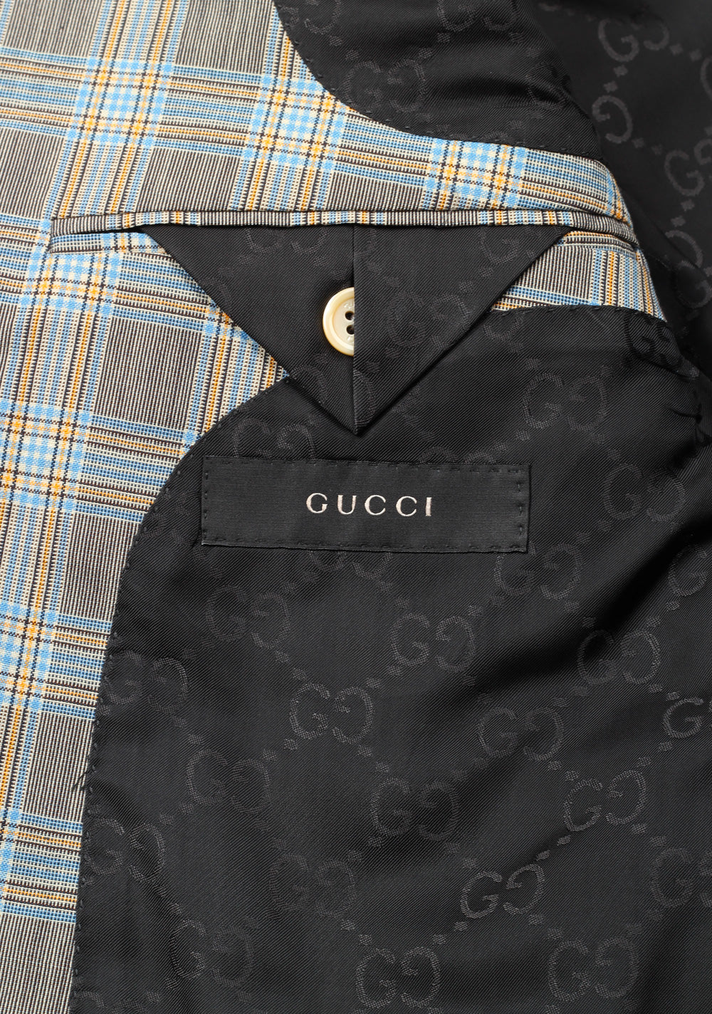 Gucci Gray Checked Sport Coat Size 52 / 42R U.S. In Wool Cotton