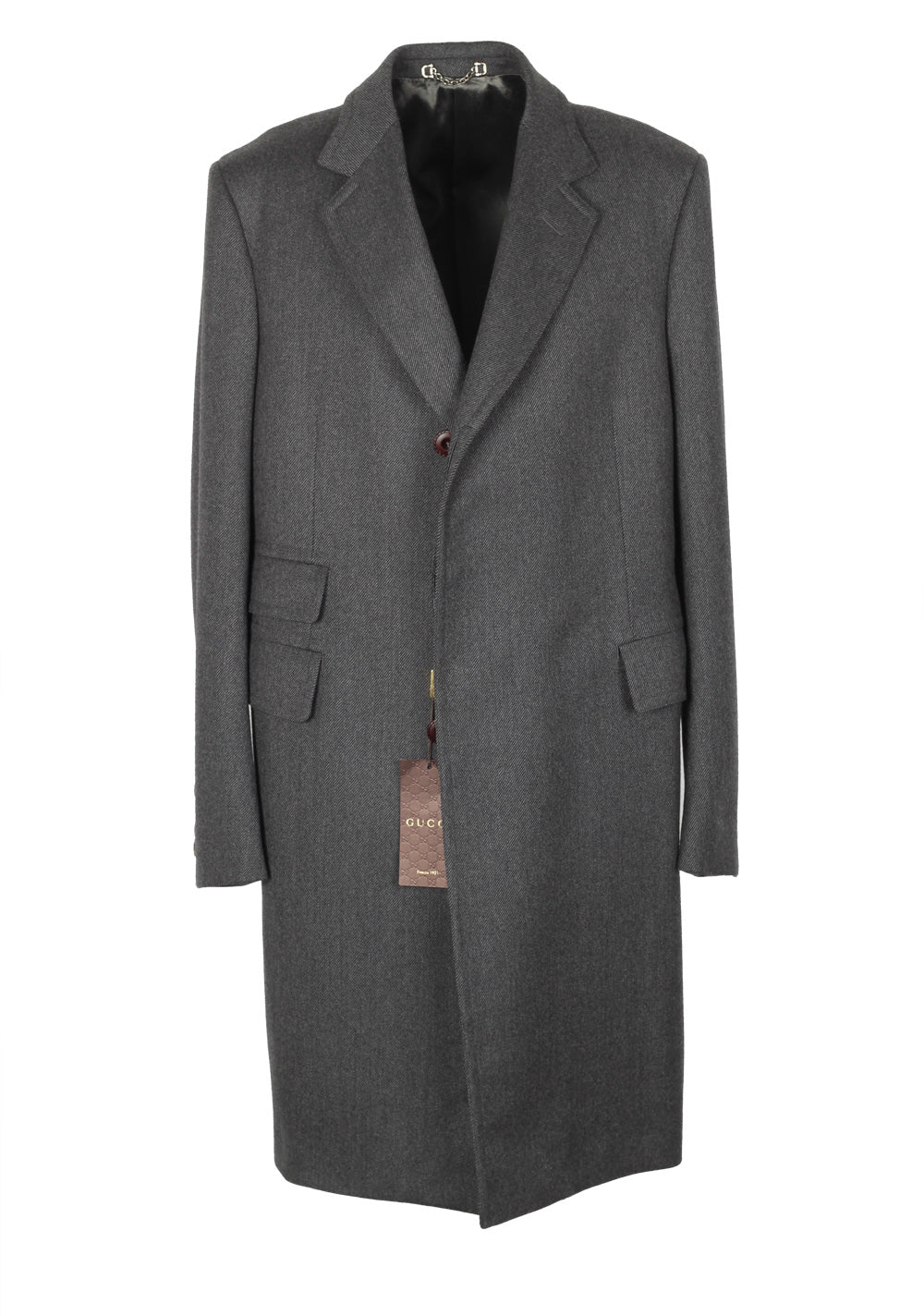 Gucci Gray Overcoat Size 52 / 42R U.S. In Wool