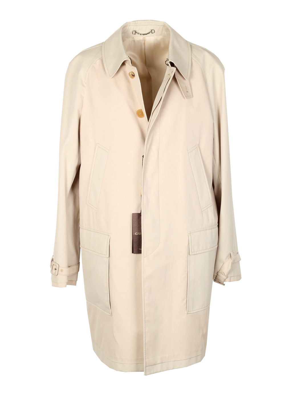 Gucci Beige Rain Coat Size 48 / 38R U.S. In Cotton