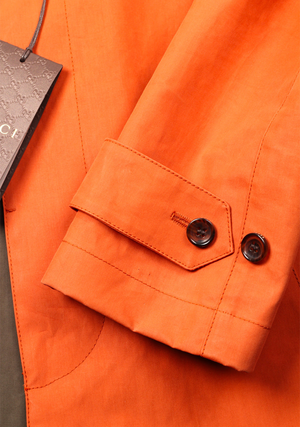 Gucci Orange Rain Coat Size 48 / 38R U.S. In Cotton