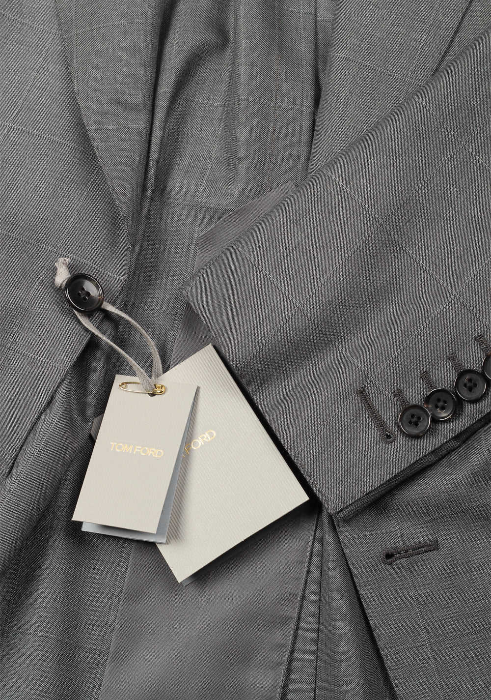 TOM FORD O’Connor Checked Gray Sport Coat Size 48 / 38R U.S. Silk Wool Fit Y