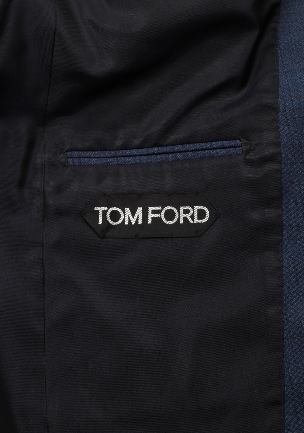 TOM FORD Windsor Checked Blue 3 Piece Suit Size 50 / 40R U.S. Wool Fit A