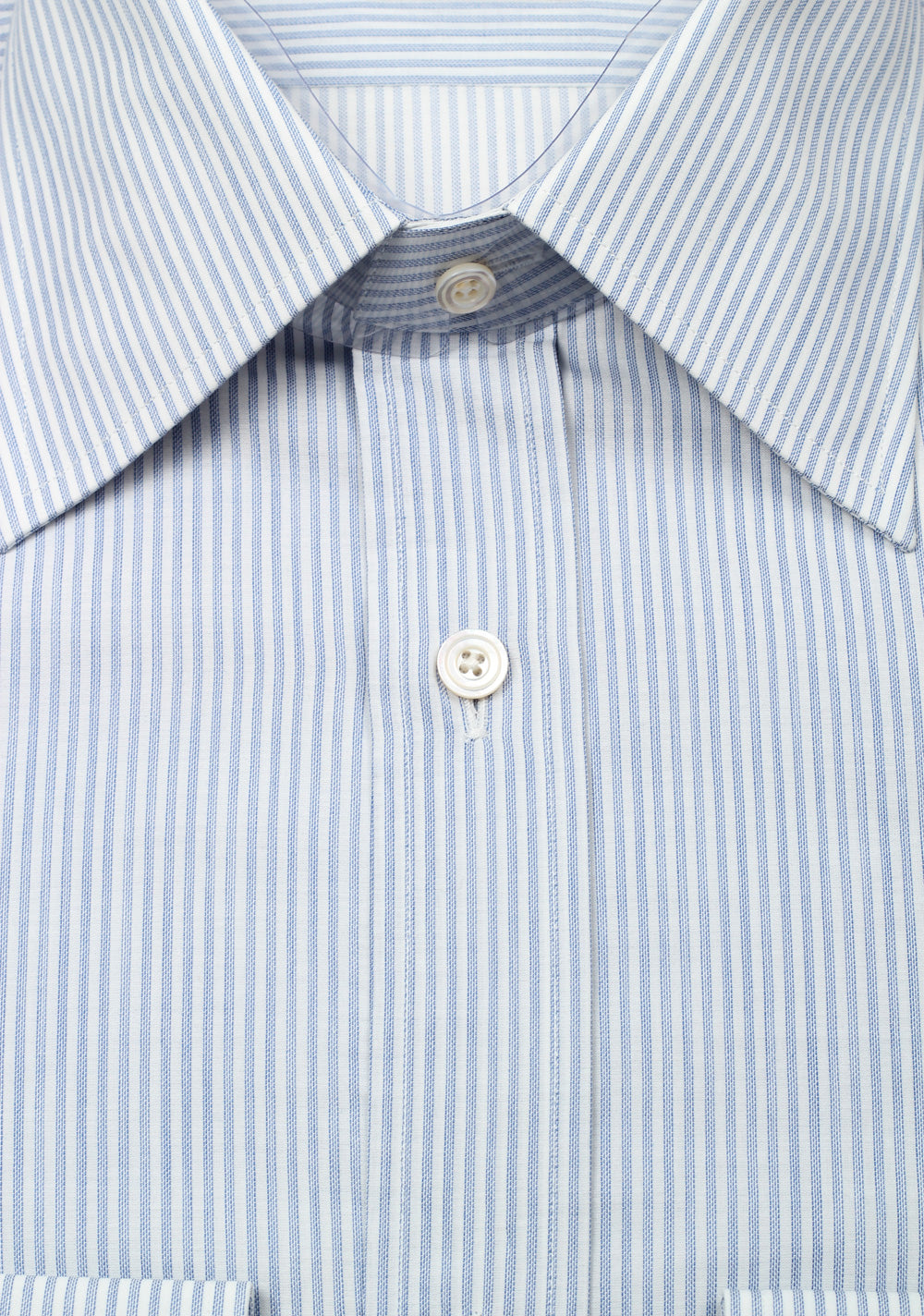 TOM FORD Striped White Blue Dress Shirt Size 40 / 15,75 U.S.
