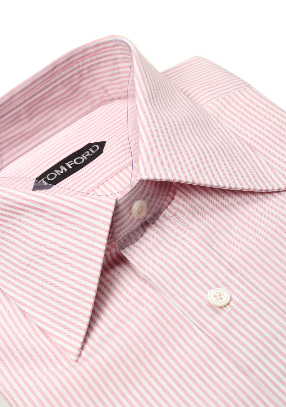 TOM FORD Striped White Pink Dress Shirt Size 40 / 15,75 U.S.
