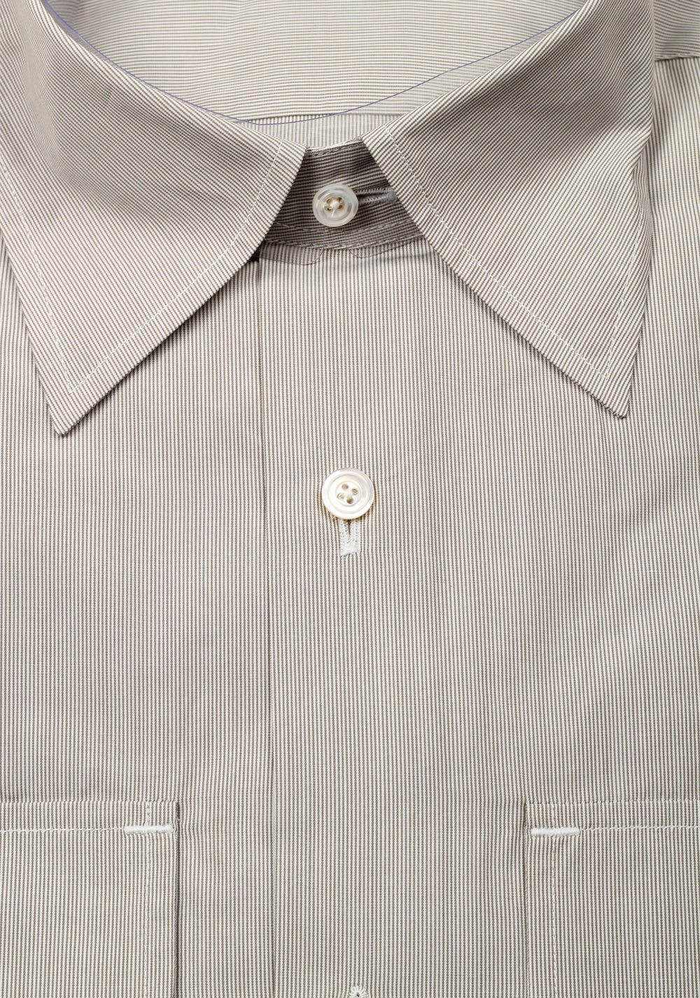 TOM FORD Striped White Gray Dress Shirt Size 40 / 15,75 U.S.