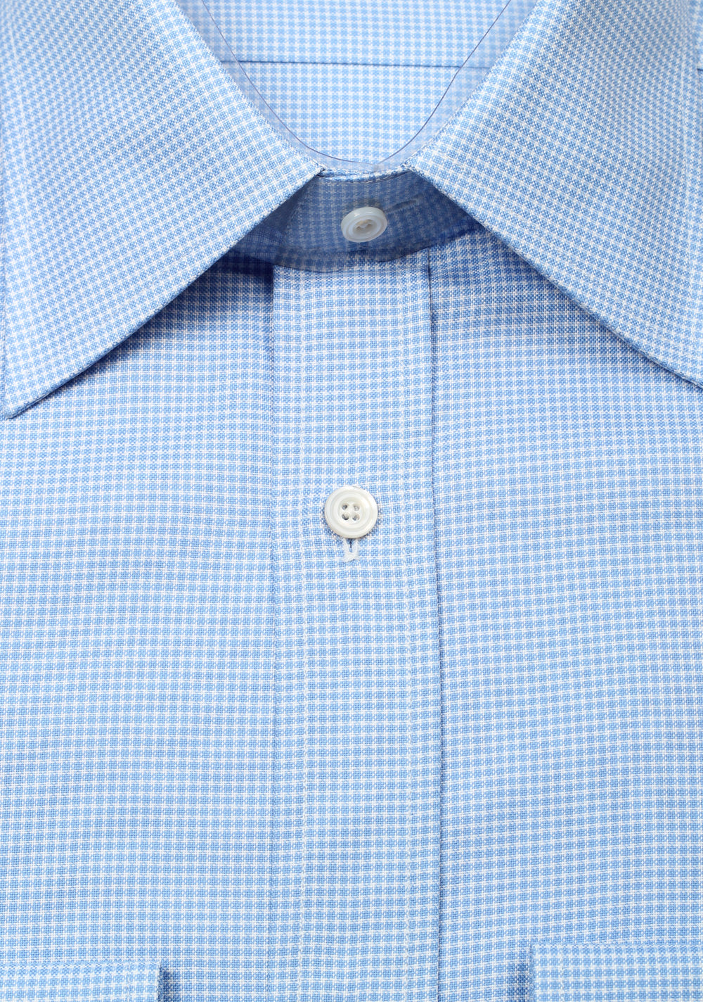 TOM FORD Checked White Blue Dress Shirt Size 40 / 15,75 U.S.