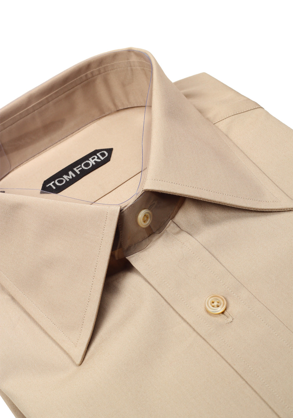 TOM FORD Solid Brown Shirt Size 40 / 15,75 U.S.