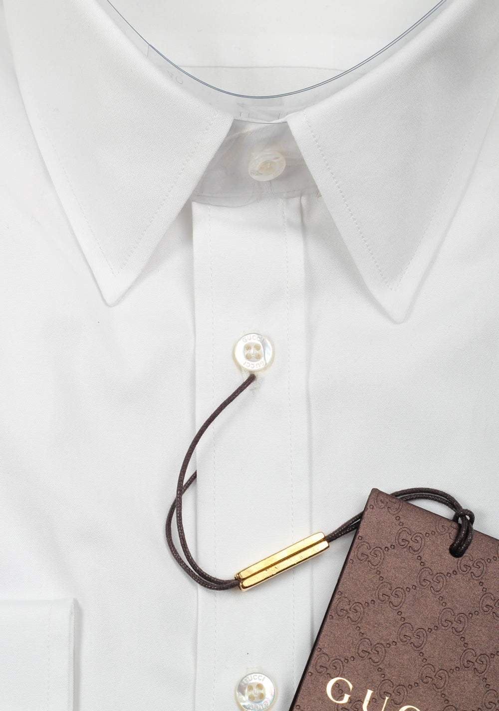 Gucci Solid White Dress Shirt Size 42 / 16,5 U.S. Classic
